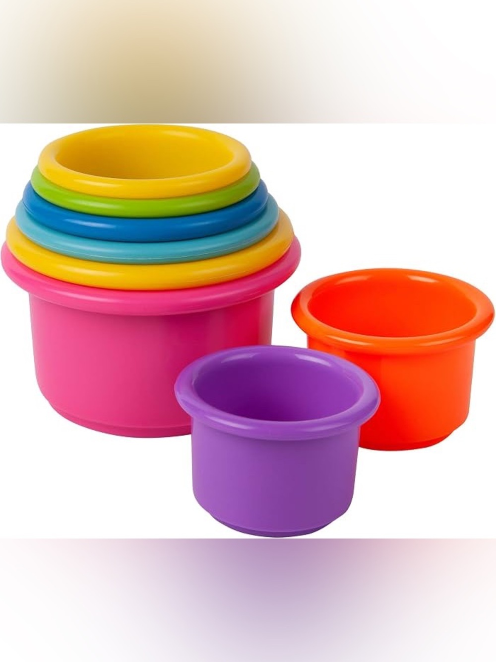 Colorful Stacking Cups Toy - Bright Multi-Color Set for Kids
